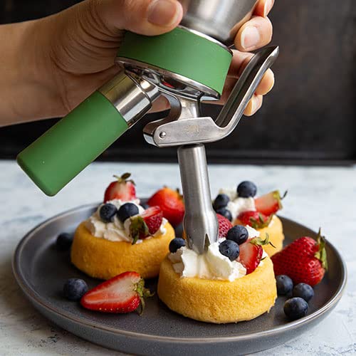 iSi North America Culinary Eco Series Green Whip for Whipped Cream, Foams and Plant-Based Toppings; 1 Pint, Stainless Steel