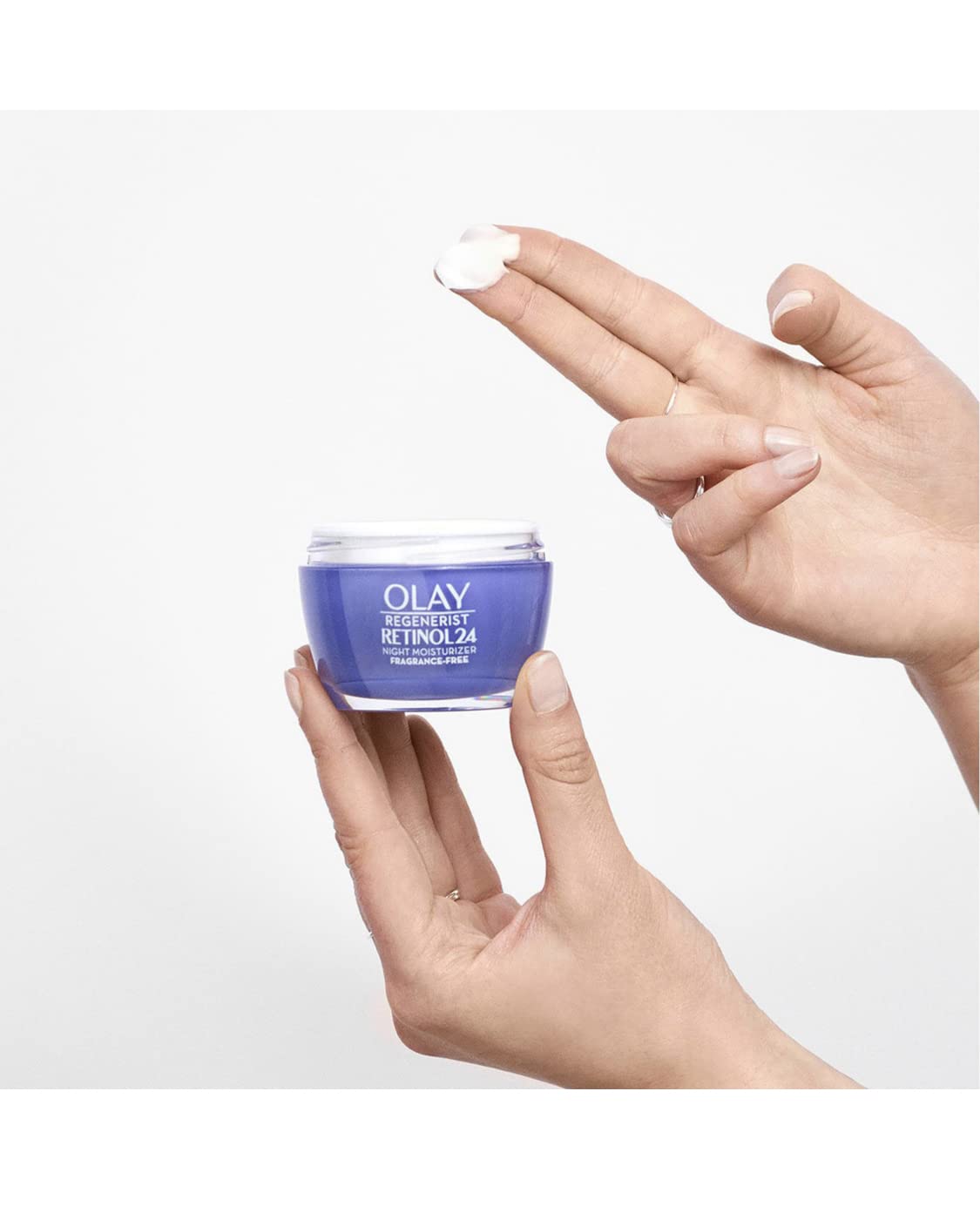 Olay Retinol + Peptide 24 Fragrance Free Night Moisturizer, 1.7 OZ (2 Packs)