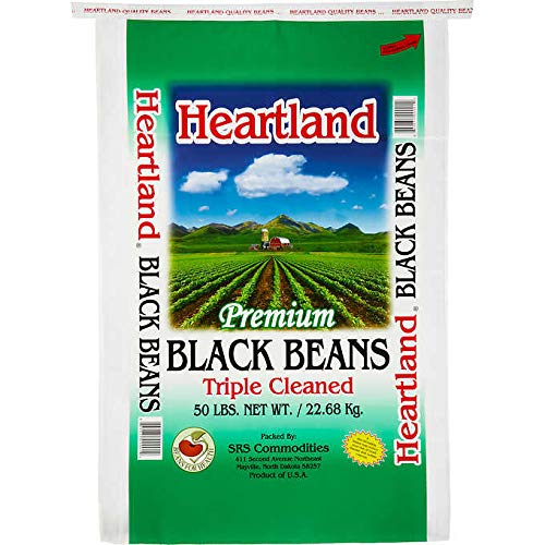 Heartland black beans, gabranzo, pinto beans, triple washed (Black Beans, 50 lb)