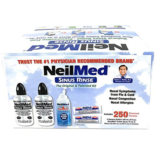 NeilMed Sinus Rinse All Natural Relief Premixed 250 Packets
