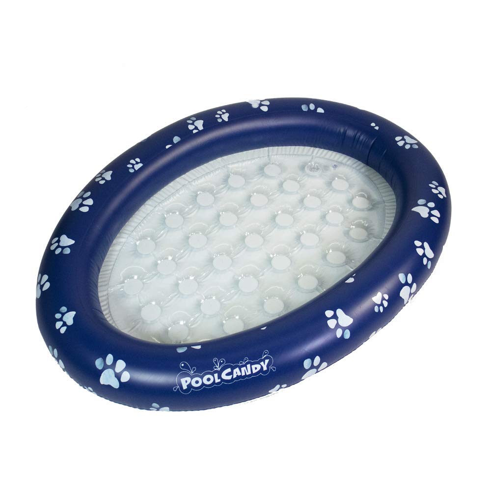 PoolCandy Inflatable Pet Float - Easy Set Up Doggy Pool Floats (Up-to 100LB PAW Large)