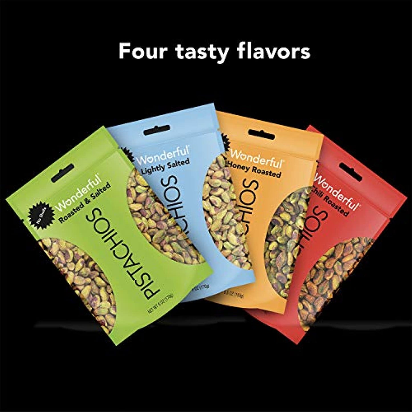 Wonderful Pistachios, No Shells, Chili Roasted Nuts, 22 Ounce Resealable Pouch