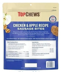 Top Chews Chicken & Apple Sausage Bites, Proudly Made in USA, Net Weight. 2.5 lbs - 100% Natural Dog Treats, and No Artificial Preservatives