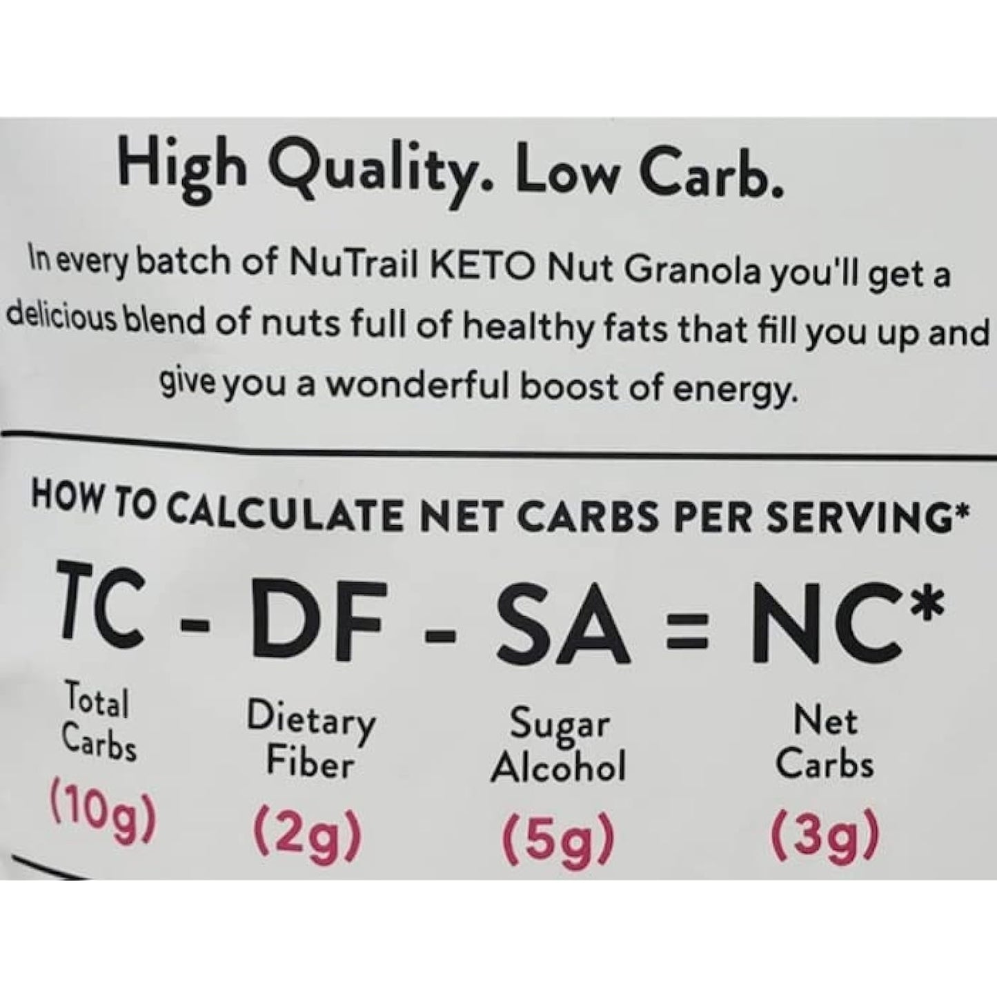 NuTrail Low Carb Keto Birthday Cake Nut Granola - Pack of 3 Bags - 22 oz Per Bag - 66 oz Total - Gluten Free, Grain Free, Non GMO, and No Added Sugar