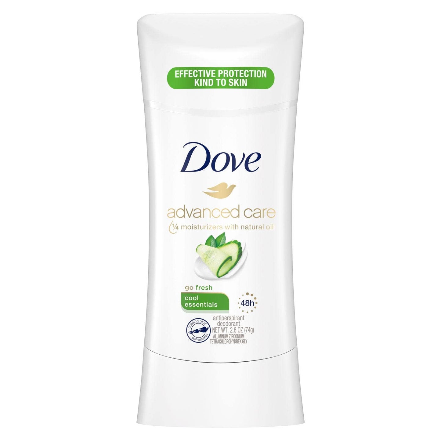 Dove Antiperspirant Deodorant Cool Essentials, 2.6 Ounce (Pack of 4)