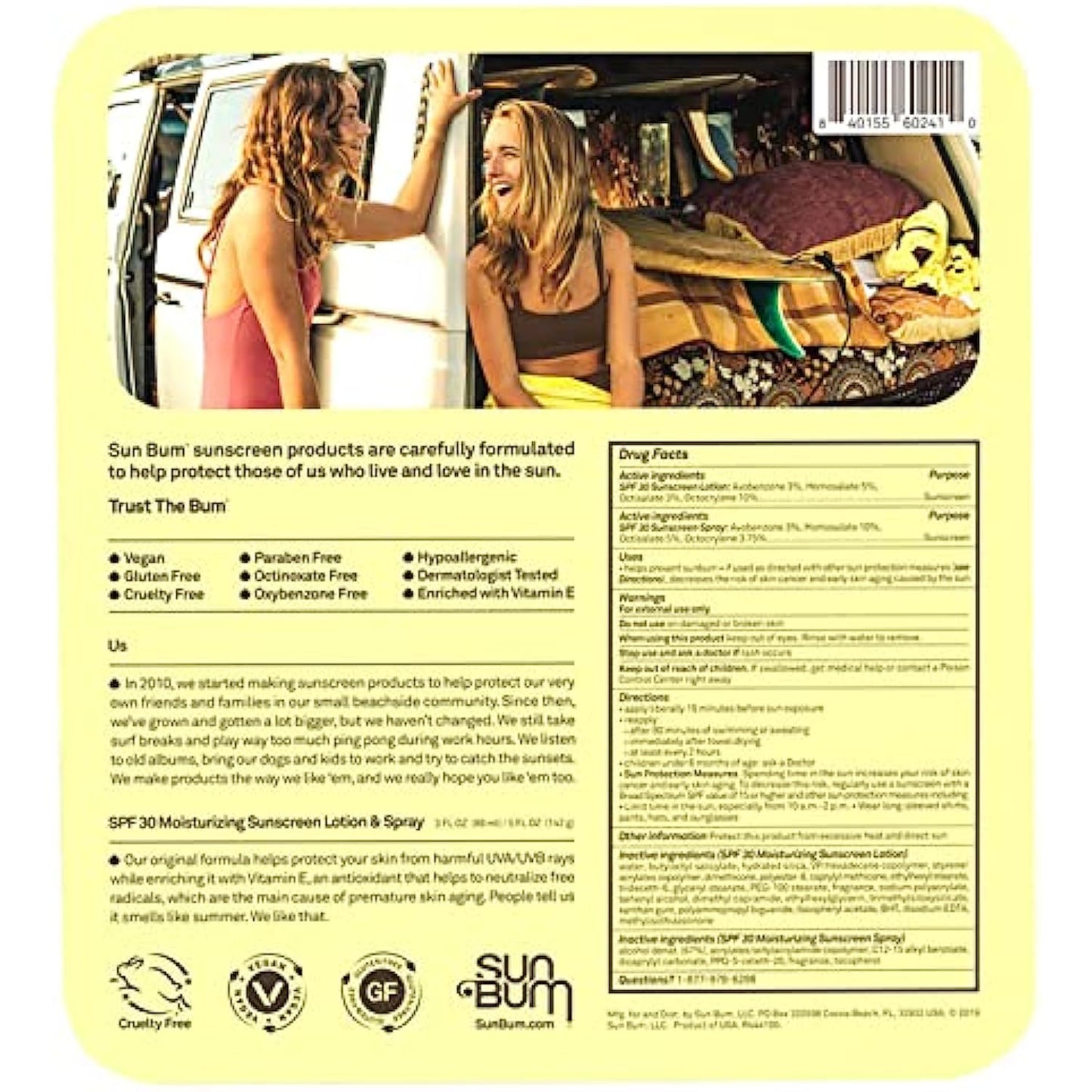 Sun Bum Sunscreen Spray and Lotion, SPF 30 (Spray 5 fl. oz., Lotion 3 fl. oz.)