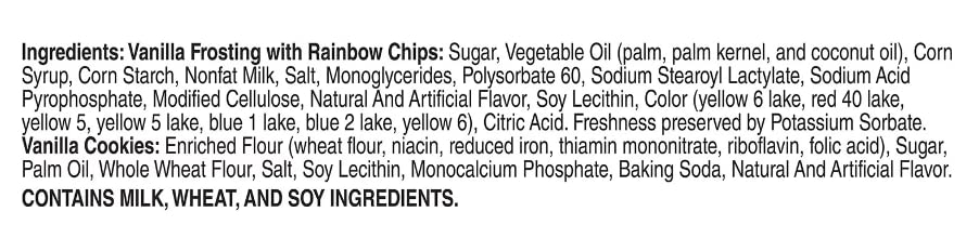 Dunkaroos Vanilla Cookies and Vanilla Frosting with Rainbow Sprinkles by Betty Crocker (30 count) 2 lb box