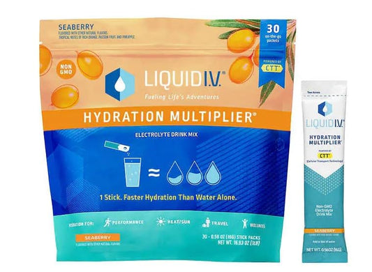 Liquid I.V. Hydration Multiplier New Seaberry Flavor - 60 Sticks
