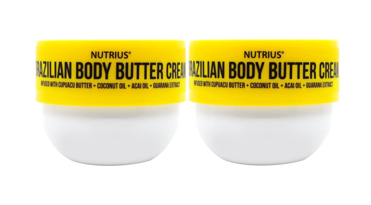 Nutrius | Brazilian Body Butter Cream 2-Pack | Smooth, Fast-Absorbing, Non-Greasy | Infused With Cupuacu Butter