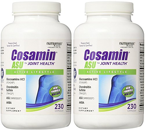 Cosamin ASU Joint Health Active Lifestyle Glucosamine HCl Chondroitin Sulfate AKBA 230 Capsules (2 Bottles (460 Capsules))