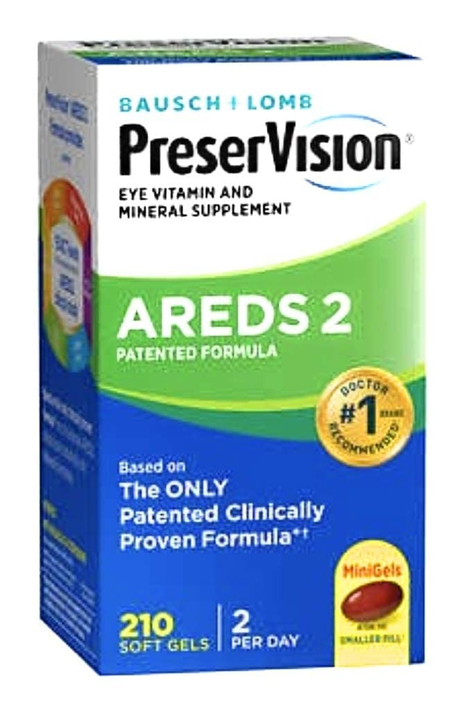 New PreserVision AREDS 2 Eye Vitamin & Mineral Supplement with Lutein and Zeaxanthin, Soft Gels, 210 Softgels (Pack of 1)