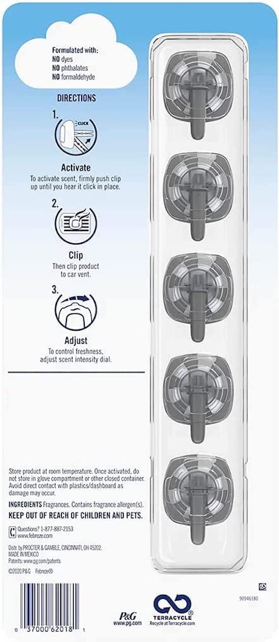 Febreze Air Freshener Vent Clips, Linen & Sky