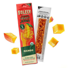 SOLELY Variety Pack - Mango & Guava Fruit Jerky - Real Fresh Fruit Strips - Healthy Snacks for Adults & Kids - Non GMO, Vegan Snacks, Shelf Stable - 14 Strips (0.8 oz) | Individually wrapped whole fruit strips with no added sugar or preservatives -