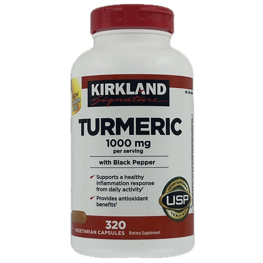 Kirkland Signature Turmeric with Black Pepper, 1000mg (320 Count)