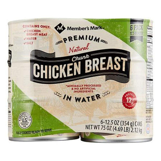 Member's Mark Premium Chunk Chicken Breast (12.5 Ounce, 6 Count) - SET OF 3