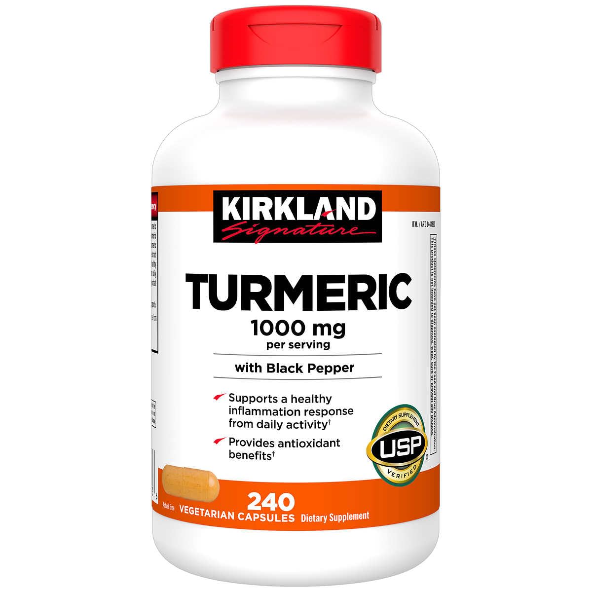 Just Grown Turmeric 1000 mg., 240 Capsules (1 pack)