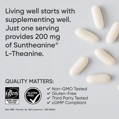 Sports Research L-Theanine 200mg w/Suntheanine, 120 Count Softgels