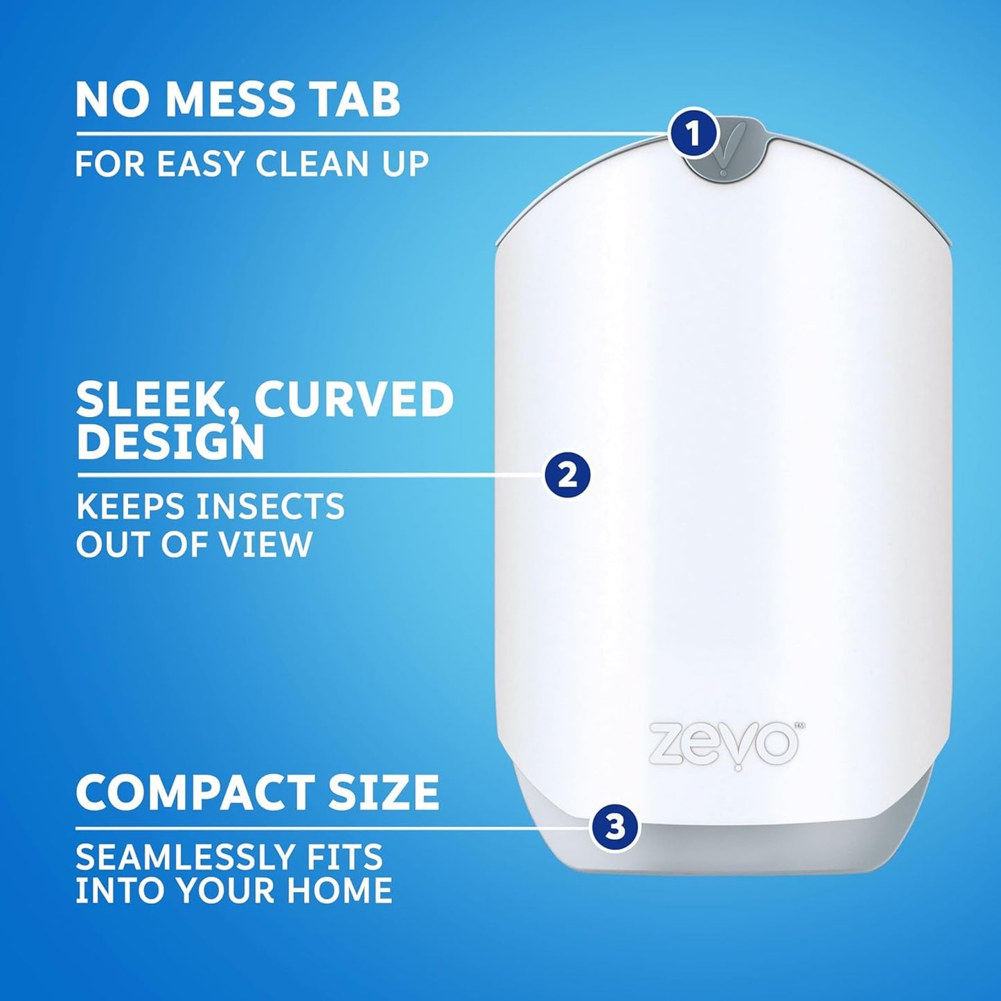 Zevo Flying Insect Trap, Fly Trap, Fruit Fly Trap (2 Plug-in Bases + 6 Refill Cartridges)