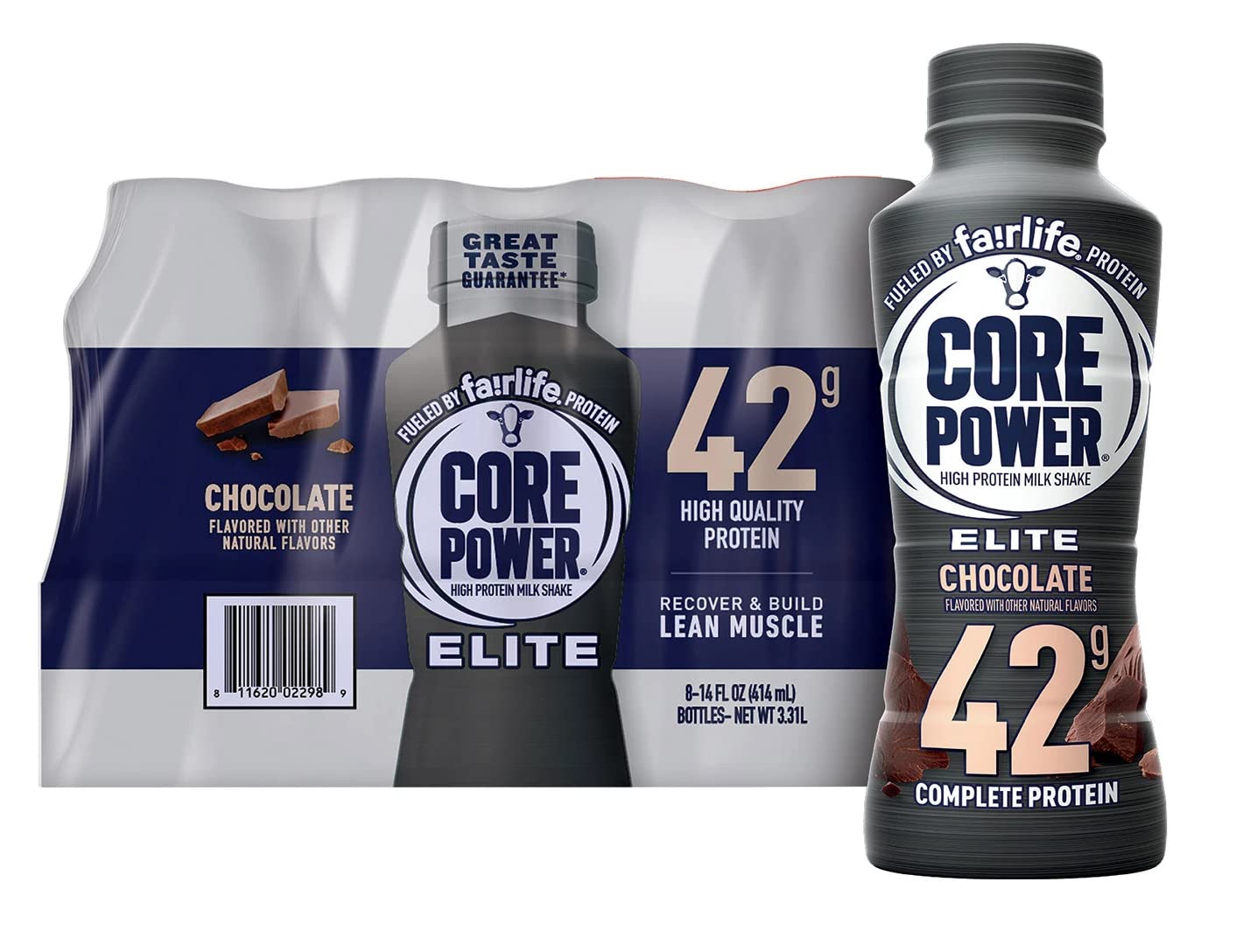 FAIRLIFE NUTRITION PLAN Core Power Elite 42g. Protein Shake, Chocolate (14 fl. oz, 8 pk.)