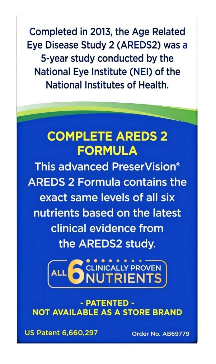 New PreserVision AREDS 2 Eye Vitamin & Mineral Supplement with Lutein and Zeaxanthin, Soft Gels, 210 Softgels (Pack of 1)
