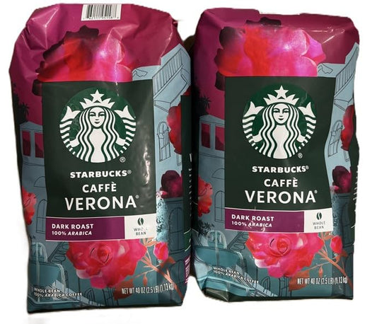 Starbucks Caffe Verona Whole Bean Coffee - 40 Ounces (Pack of 2)