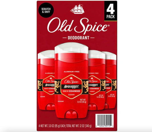 Old Spice Swagger Deodorant Aluminum Free 3 oz, 4-pack