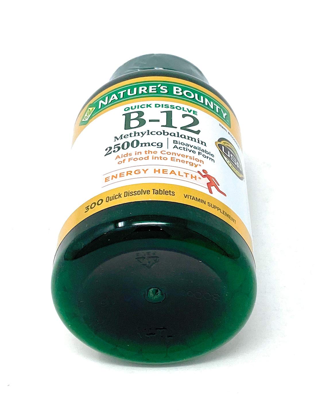 Nature's Bounty Vitamin B-12 2500 mcg, 300 Quick Dissolve Tablets