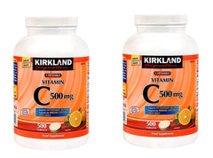 Kirkland Vitamin C (500 mg), Tangy Orange, Chewable Tablets, 500 Count (Pack of 2)