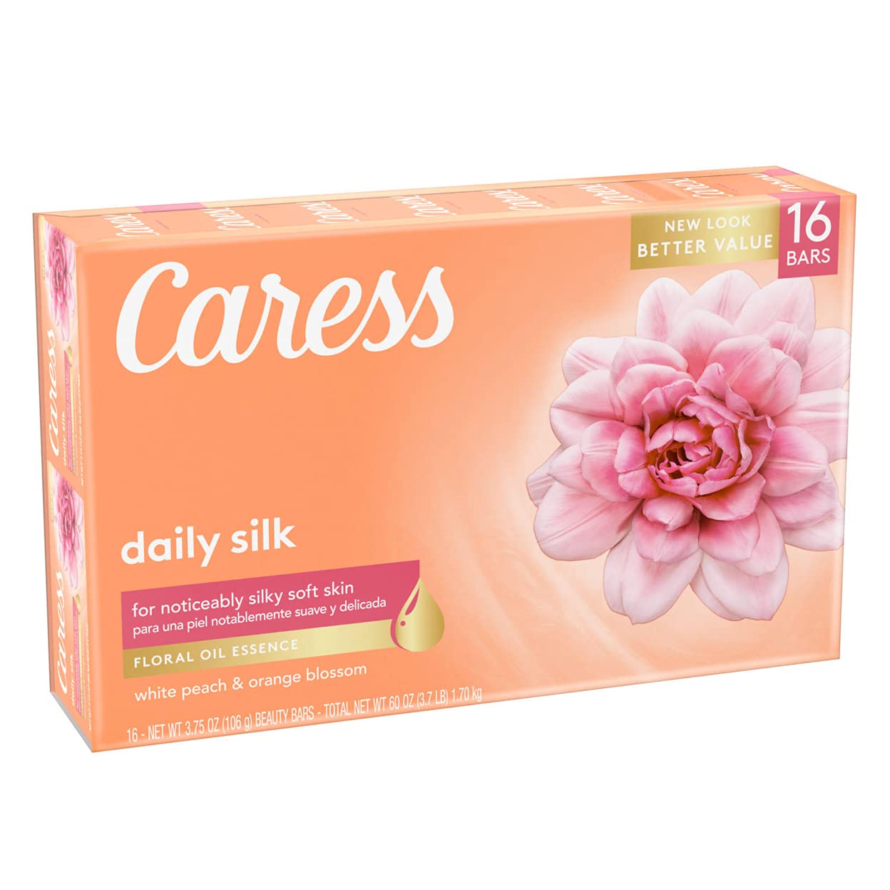 Caress Daily Silk bar Soap (16 X 3.75 Oz)Total Net Wt (60 Oz),, ()