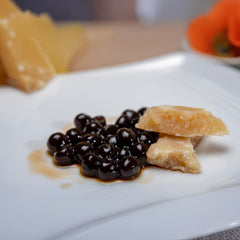 Balsamic Vinegar Pearls, 24.69 oz Jar  Rich Balsamic Vinegar Flavor from Modena  Ideal for Salads, Carpaccio, Cheese & Desserts