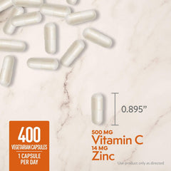 Member's Mark Vitamin C with Zinc Capsules, 400 Count