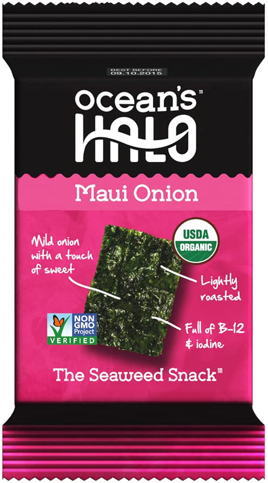 Ocean's Halo Seaweed Snacks (Maui Onion) 1 case of 12 units