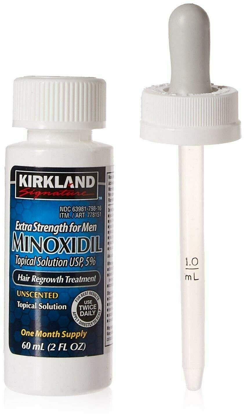Kirkland Minoxidil 5% Extra Strength Hair Loss Regrowth Treatment Men 12mo treat