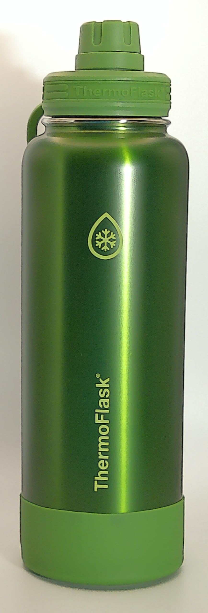 ThermoFlask Stainless Steel Water Bottle, 40 oz, 2-Pack (Purple/Green Brushed)
