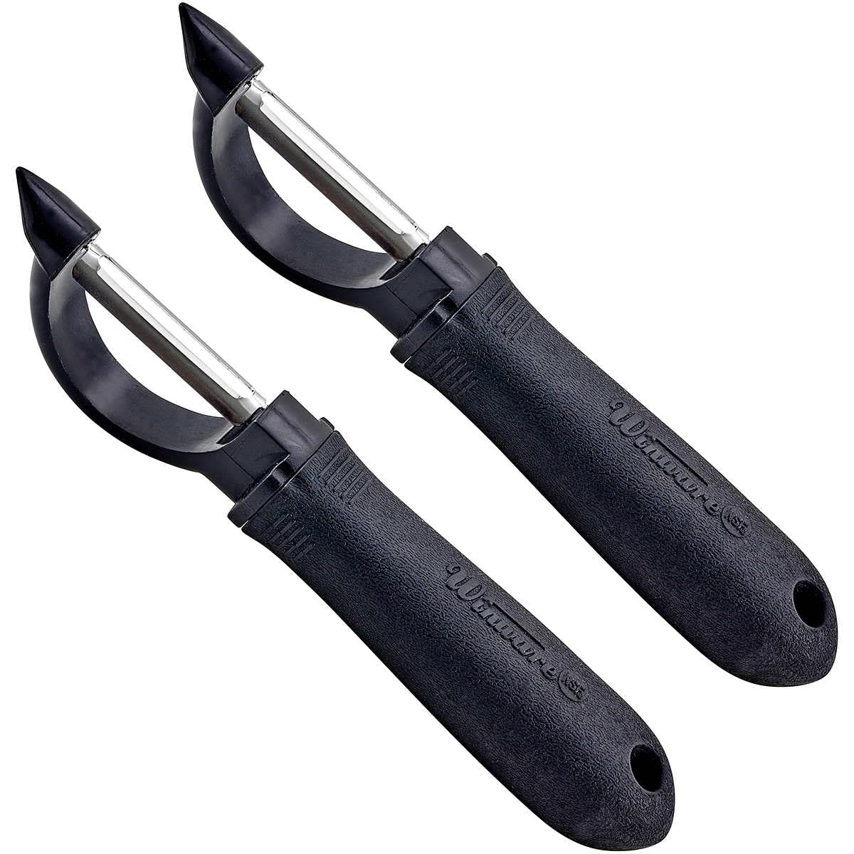 Winco Stainless Steel Straight Edge Swivel Peeler - 2 Pack
