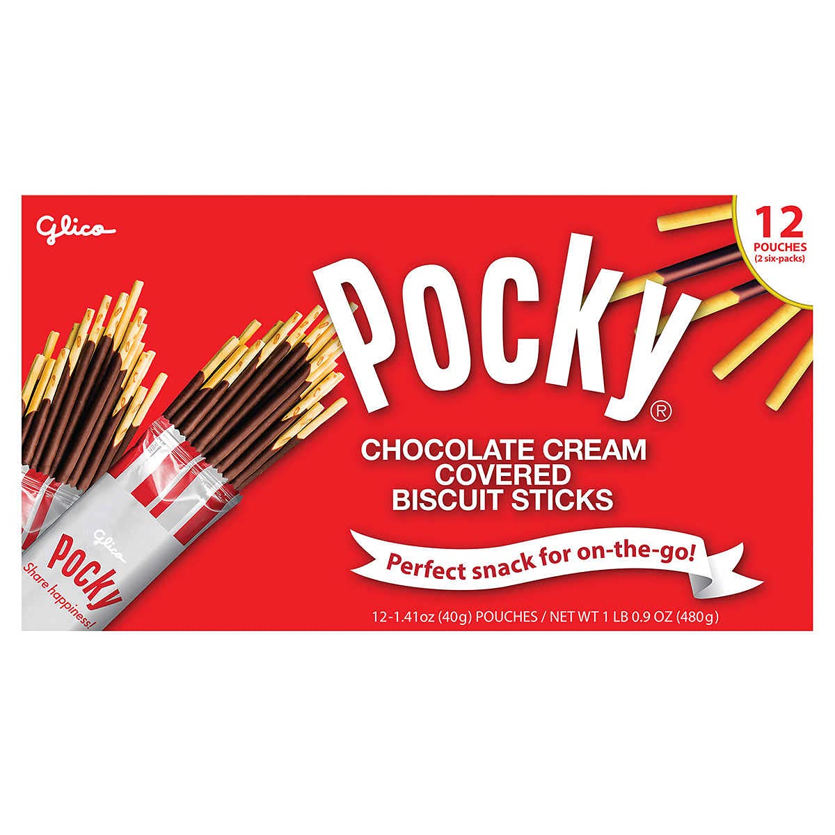 Pocky Cream Covered Biscuit Sticks, 1.41 Ounce (Pack of 12)