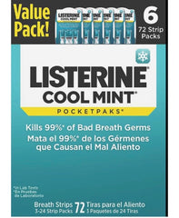 Listerines Cool Mint PocketPaks, 72-Strip Pack, 6 pk.