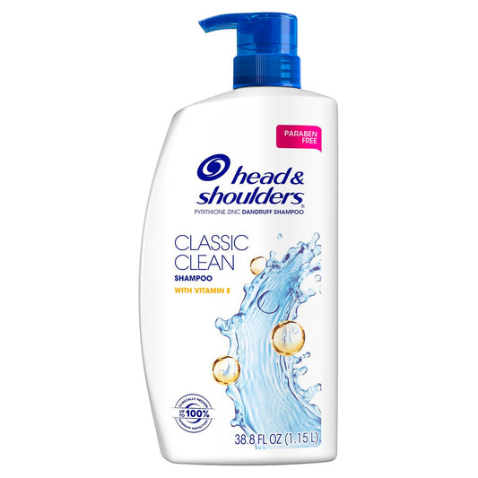 Head & Shoulders Anti-Dandruff with Vitamin E Shampoo, Classic Clean (38.8 fl oz)