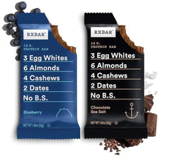 RXBAR Protein Snack Bars, All Natural Ingredients, Chocolate Sea Salt and Blueberry, 14-count,