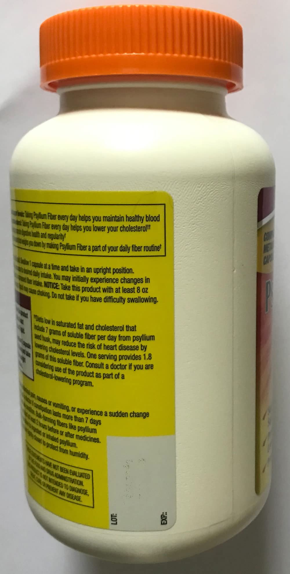 Fiber Capsules Kirkland Therapy for Regularity/Fiber Supplement, 360 capsules - Compare to the Active Ingredient in Metamucil Capsules