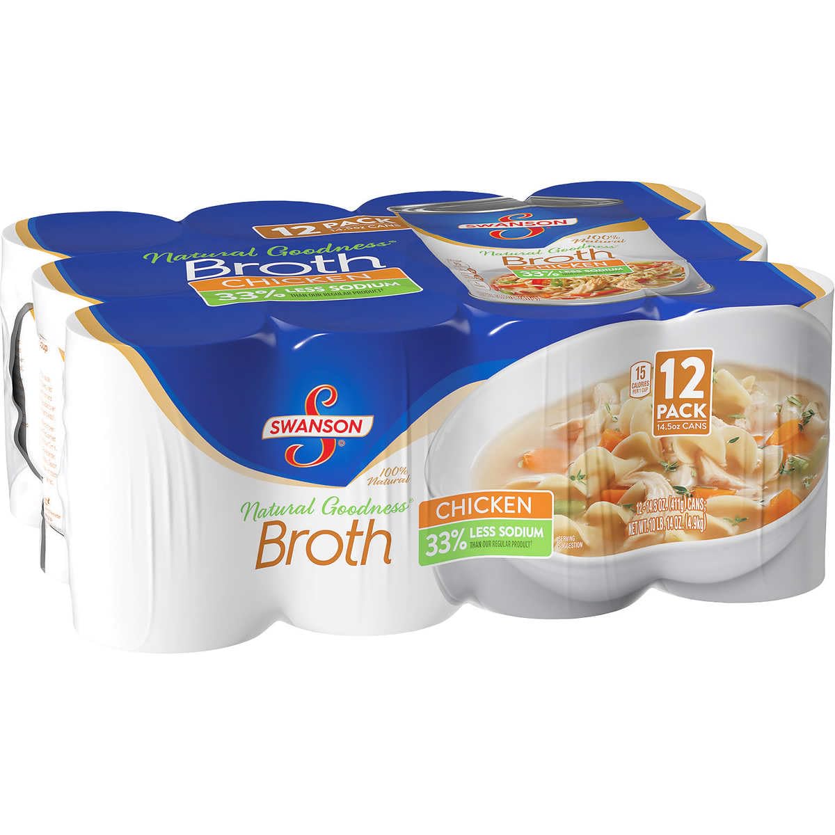 Swanson Chicken Broth, 14.5 Ounce (12 Count)