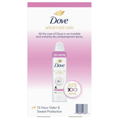 Dove Advanced Care Clear Finish Antiperspirant Spray, 4.8 Ounce (Pack of 3)