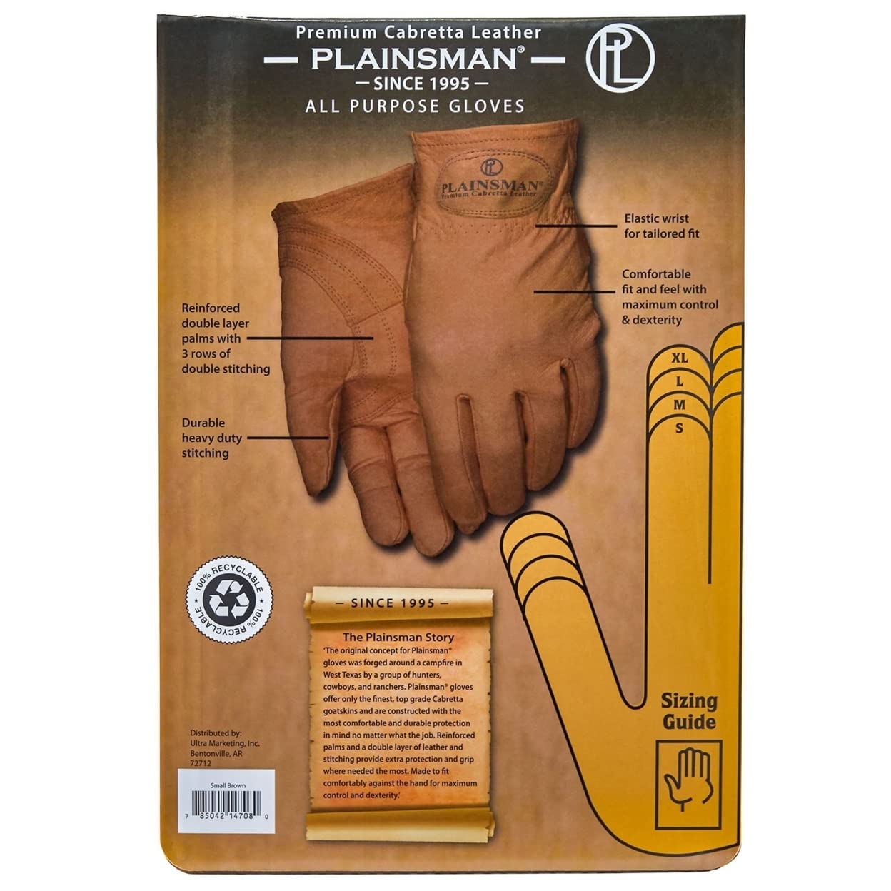 Plainsman Premium Cabretta Leather Gloves (2 Pair) - Small