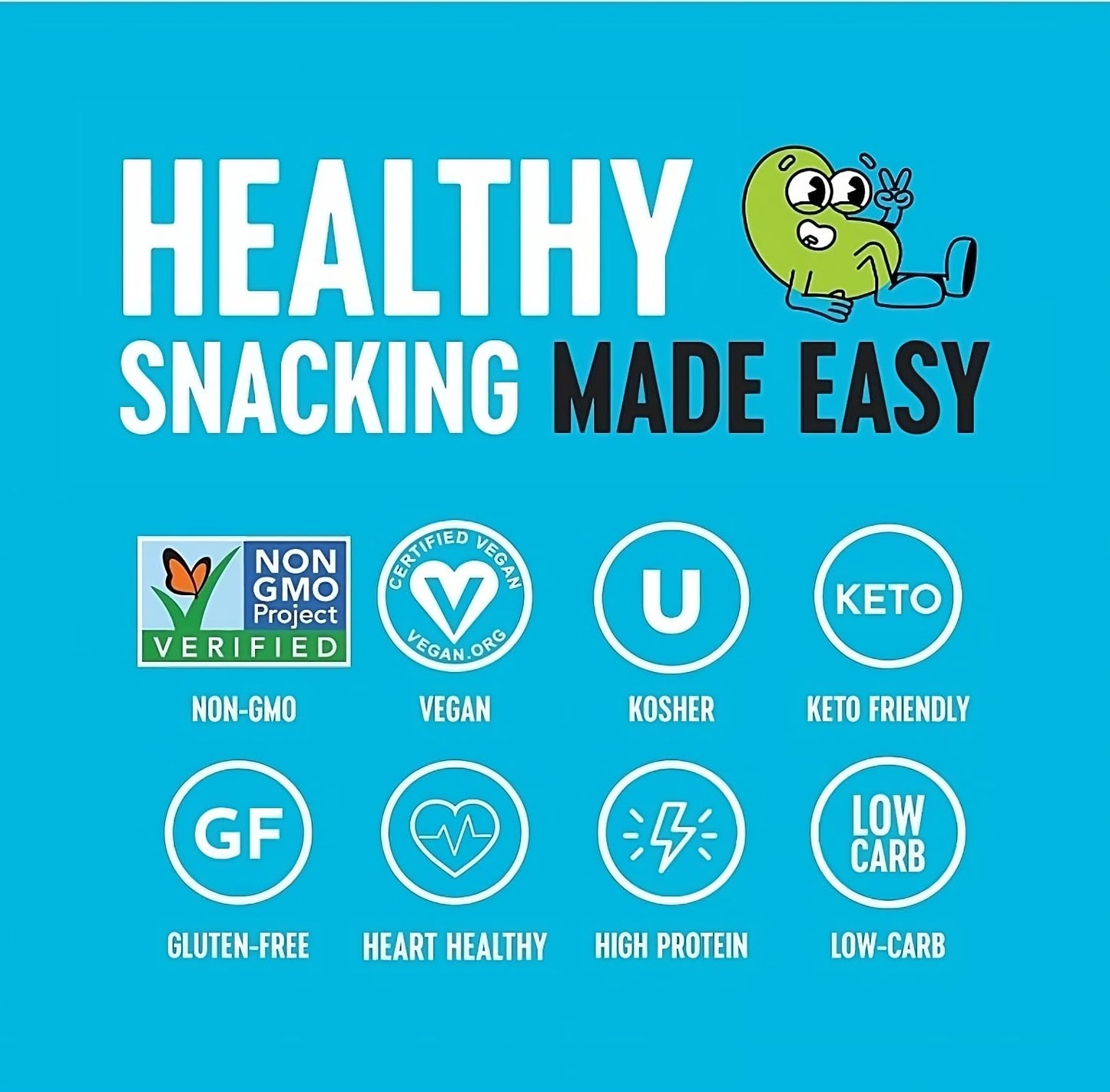 The Only Bean Crunchy Dry Roasted Edamame Snacks (Sea Salt),18 Ounce (Pack of 1)