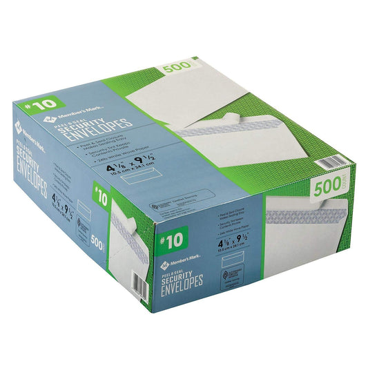 Member's Mark Envelope #10, Peel and Seal (500 Count)