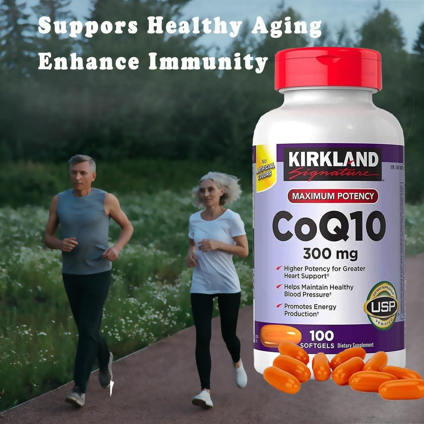 WHJIYENY CoQ10 300 mg 100 Softgels Each-Helps Maintain to Heart and Vascular Health?Promotes Energy Production(Pack of 1)