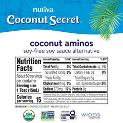 Coconut Secret - Coconut Aminos Soy-Free Seasoning Sauce - 30 Fl. Oz.