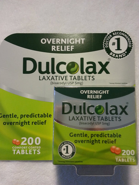 Dulcolax Laxative - 5 mg - 200 Comfort Coated Tablets