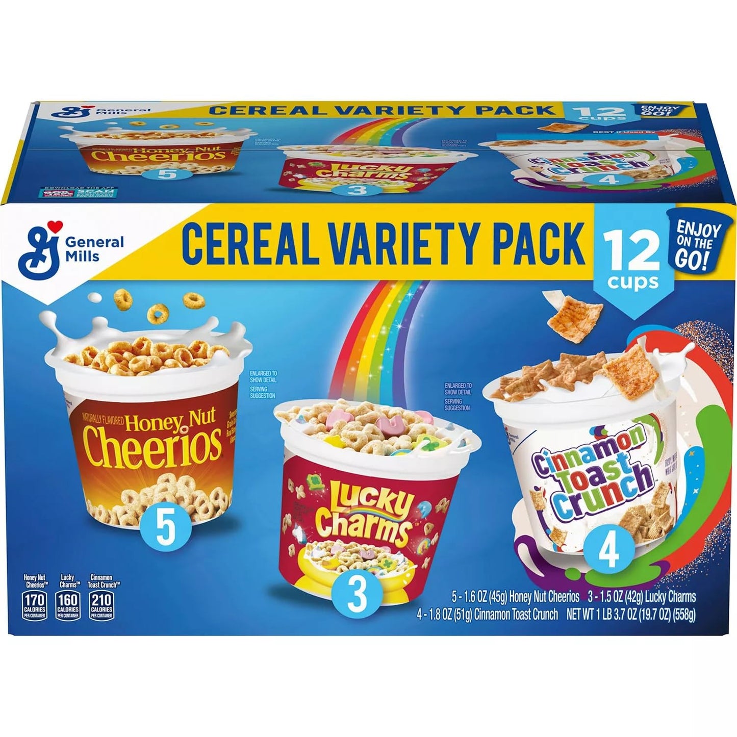 General Mills Cereal Cups Variety Pack (Pack of 12)