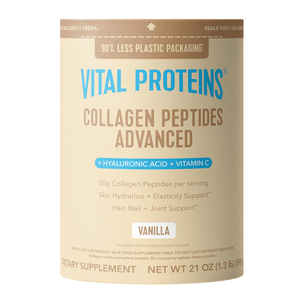 Vital Proteins Collagen Peptides Advanced, Vanilla, 21oz